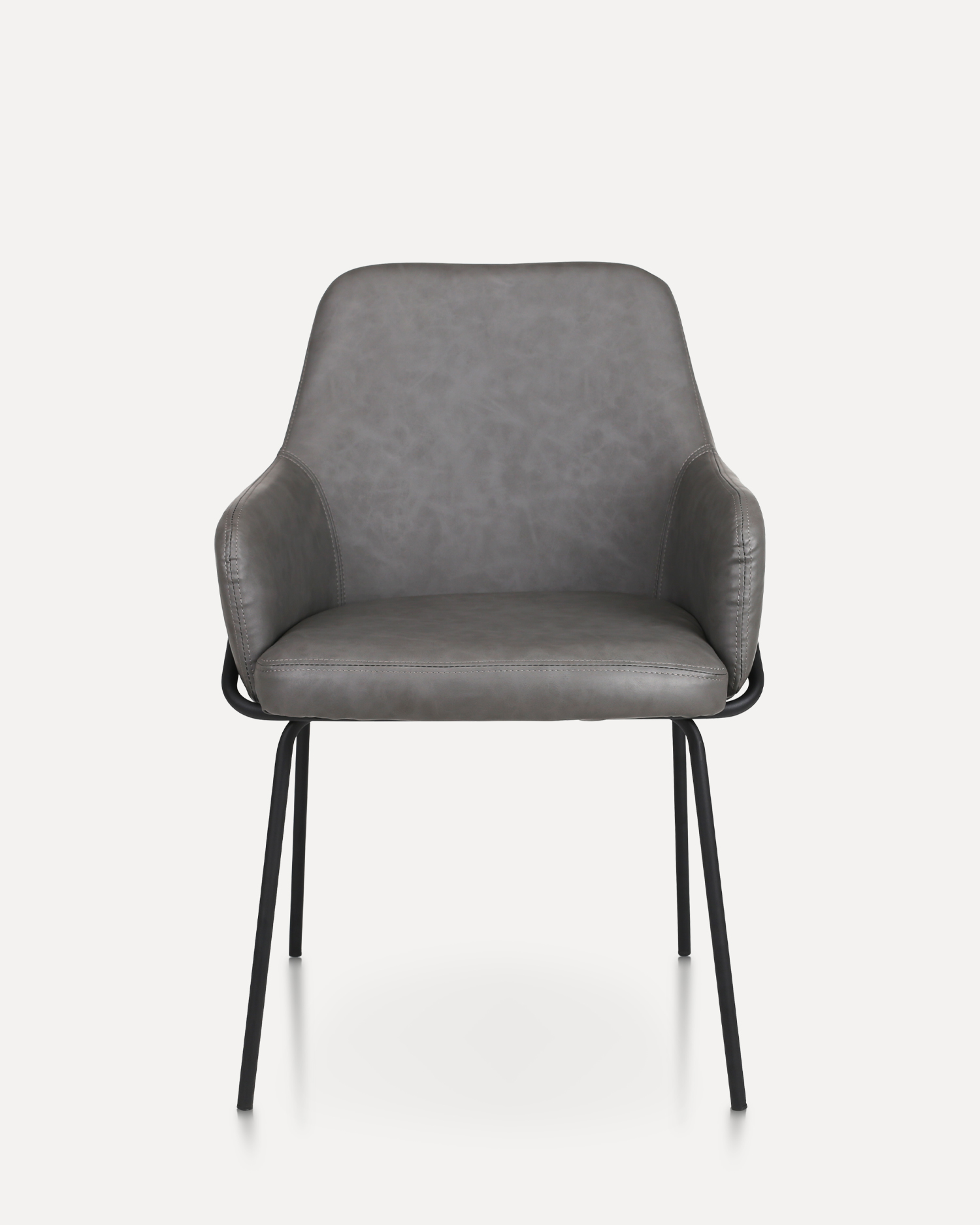 Läder matstol med arm Läder matstol med arm